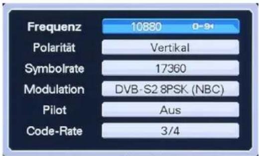 Homecast HS3100 CIIR - Transponder bearbeiten - 3