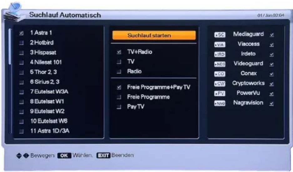 Homecast HS3100 CIIR - Suchlauf Automatisch - 1