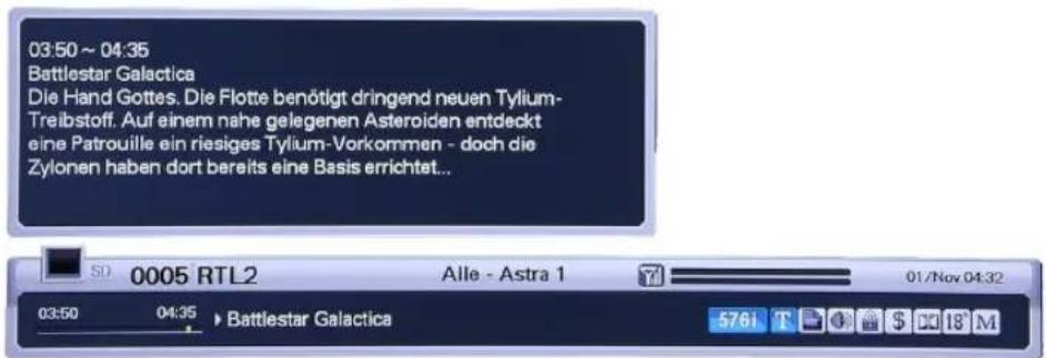 Homecast HS3100 CIIR - Informationsfenster - 2