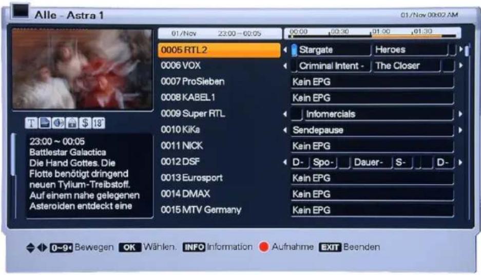Homecast HS3100 CIIR - Aufnahme / Timer-Einstellung - 1