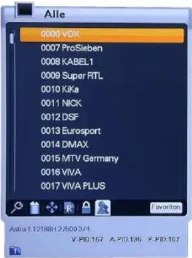 Homecast HS3100 CIIR - Programme – „Anzeigen“ - 1