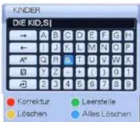 Homecast HS3100 CIIR - Programme/Favoritenlisten – „Umbenennen“ - 4