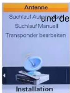 Homecast HS3100 CIIR - Menü-Struktur - 1