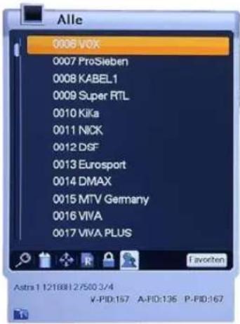 Homecast HS8500 CIPVR - Programme – „Anzeigen“ - 1