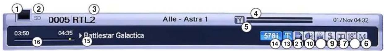 Homecast HS8500 CIPVR - Informationsfenster - 1