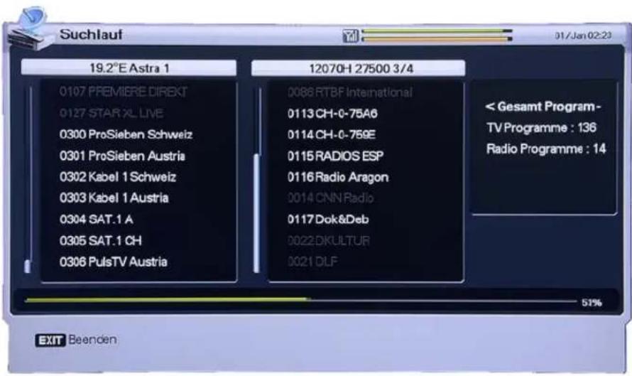 Homecast HS8500 CIPVR - Suchlauf Automatisch - 2