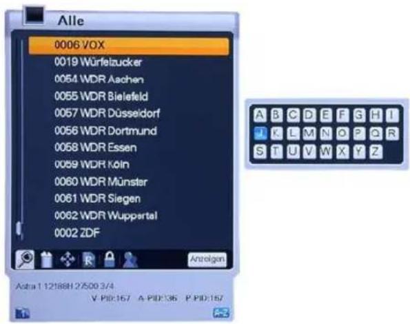 Homecast HS8500 CIPVR - Programme – „Anzeigen“ - 2