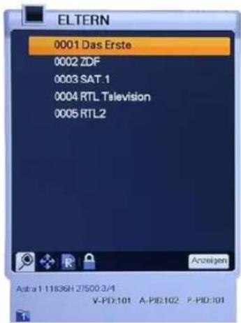 Homecast HS8500 CIPVR - Favoriten-Programmlisten - 2