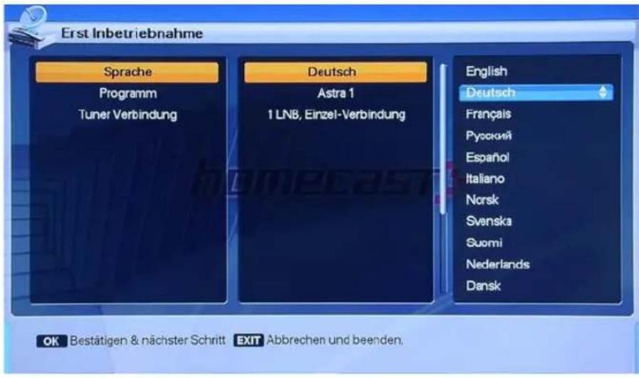 Homecast HS8500 CIPVR - Erstinbetriebnahme - 1