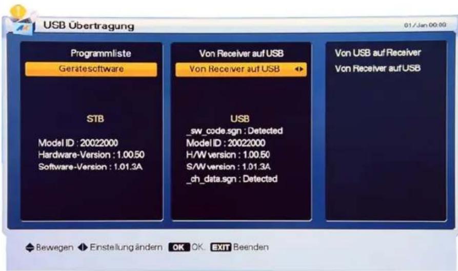 Homecast HS8500 CIPVR - USB Übertragung (Softwareübertragung via USB) - 1