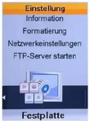 Homecast HS8500 CIPVR - FTP-Server starten: - 1