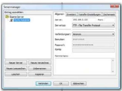 Homecast HS8500 CIPVR - FTP-Server starten - 4