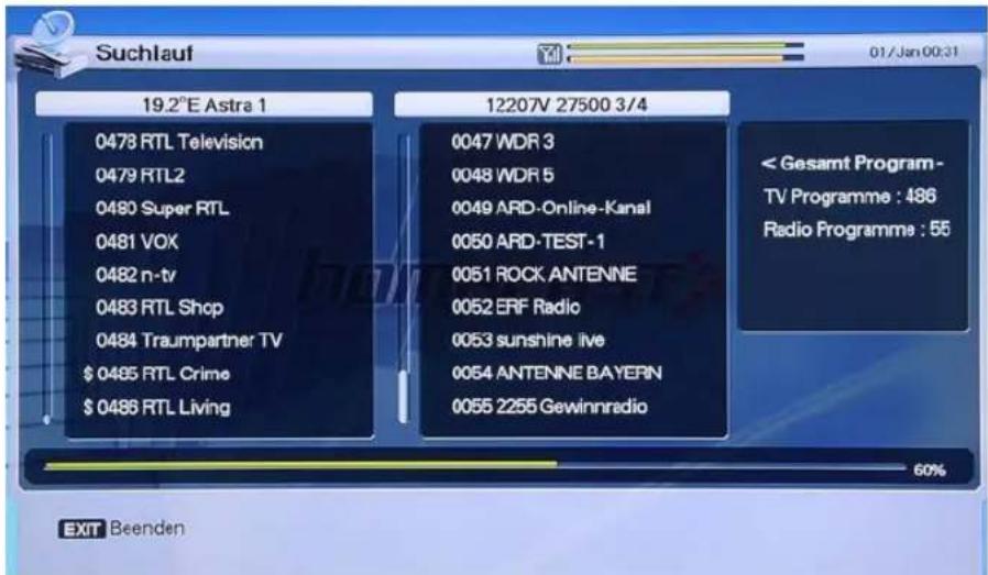 Homecast HS8500 CIPVR - Schritt 9 - Erweiterte Erstinbetriebnahme - 1