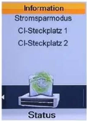 Homecast HS8500 CIPVR - Menü Status - 1