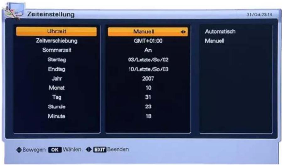 Homecast HS8500 CIPVR - Zeiteinstellung - 1