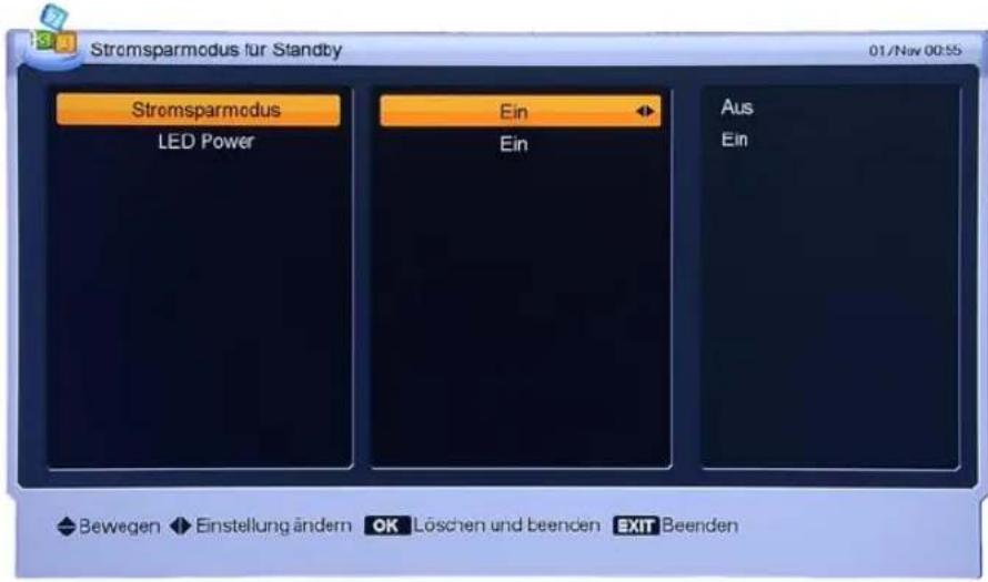 Homecast HS8500 CIPVR - Stromsparmodus - 1
