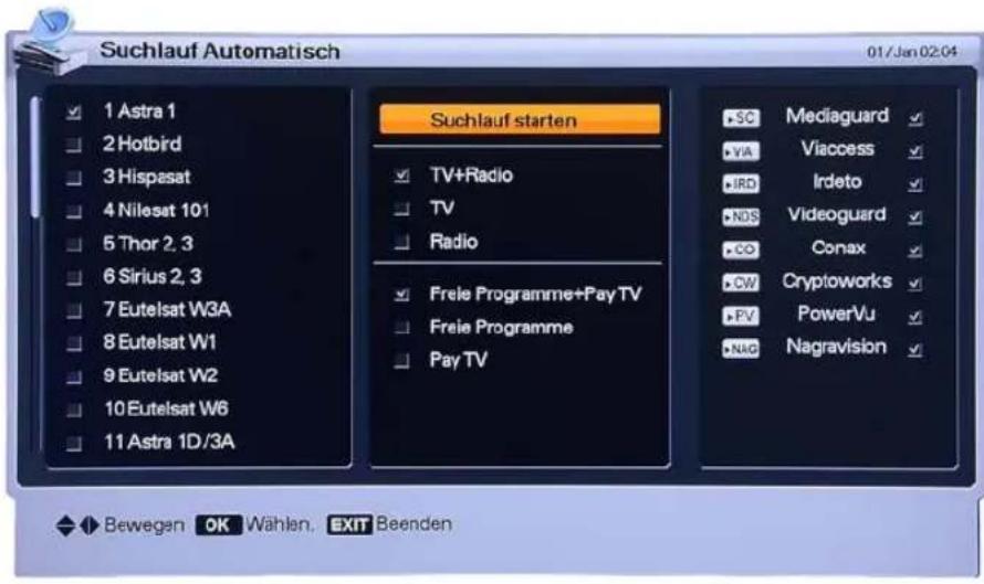 Homecast HS9000 CIPVR - Suchlauf Automatisch - 1