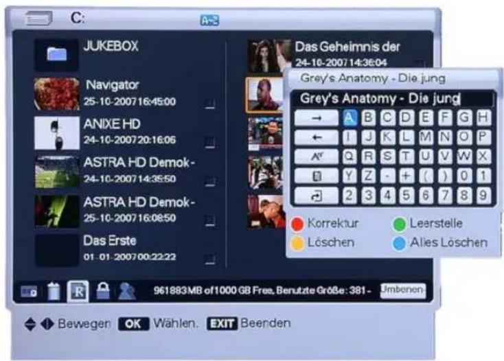 Homecast HS9000 CIPVR - Datei Löschen - 1