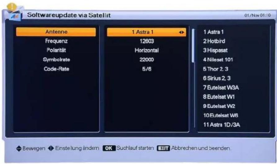 Homecast HS9000 CIPVR - Softwareupdate via Satellit - 1