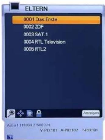 Homecast HS9000 CIPVR - Favoriten-Programmlisten - 2