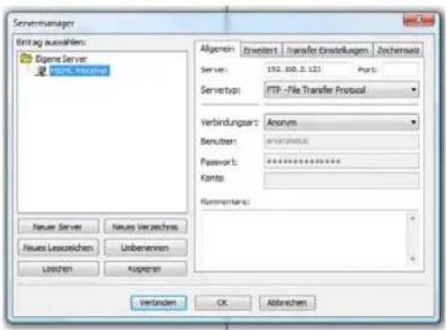Homecast HS9000 CIPVR - FTP-Server starten - 4