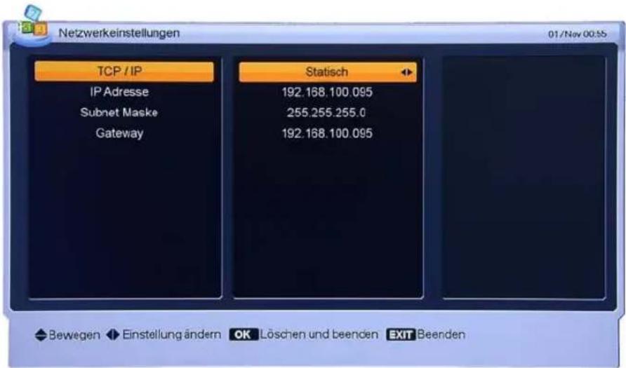 Homecast HS9000 CIPVR - Netzwerkeinstellungen - 1