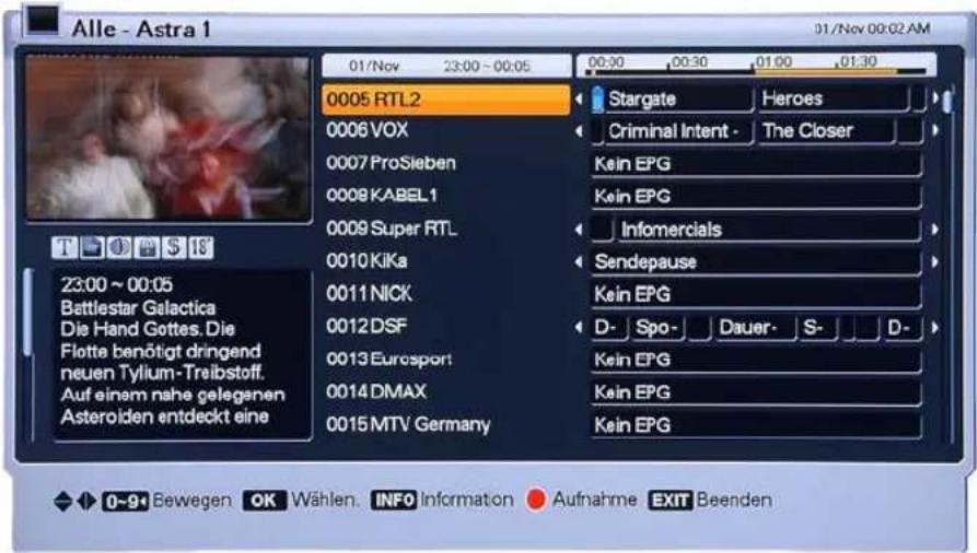 Homecast HS9000 CIPVR - Aufnahme/Timer-Einstellung - 1
