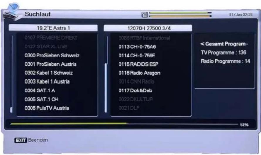 Homecast HS9000 CIPVR - Suchlauf Automatisch - 2