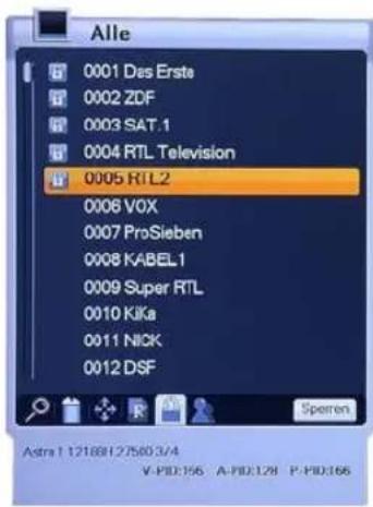 Homecast HS9000 CIPVR - Programme – „Sperren“ - 1