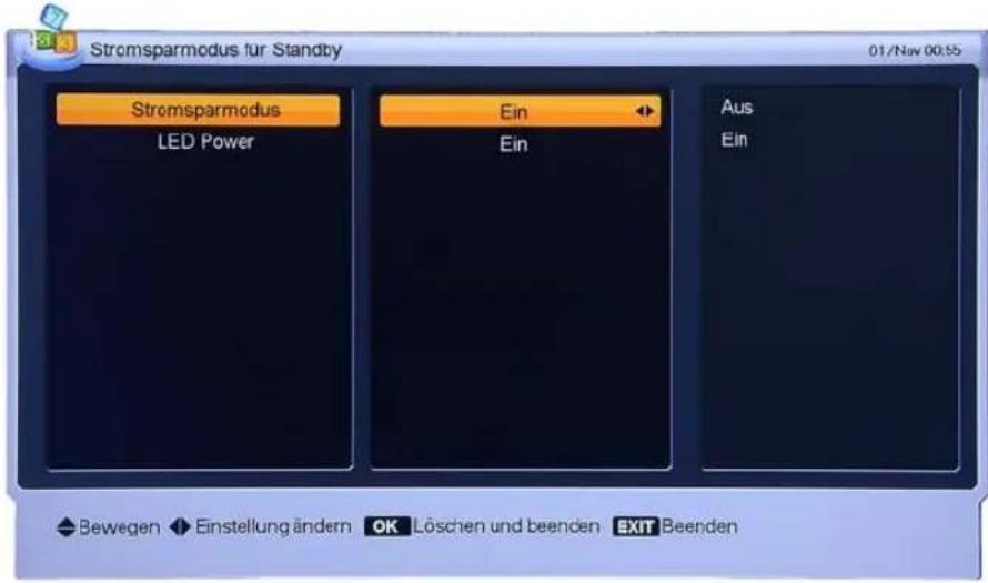 Homecast HS9000 CIPVR - Stromsparmodus - 1