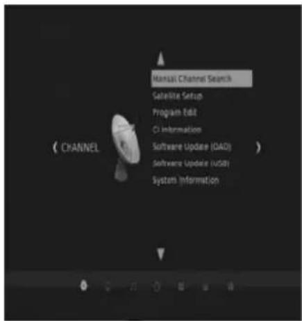 Dyon Phoenix - Manueller Suchlauf – Satelliten Setup – Programm bearbeiten – CI Inforamtionen – Software Update – System Informationen - 1