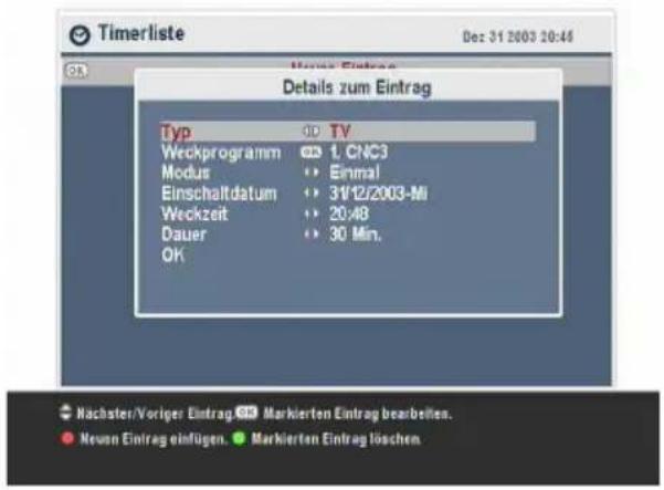 TOPFIELD TF 7700 HTCO VISEO plus - Timergesteuerte Aktionen - 1