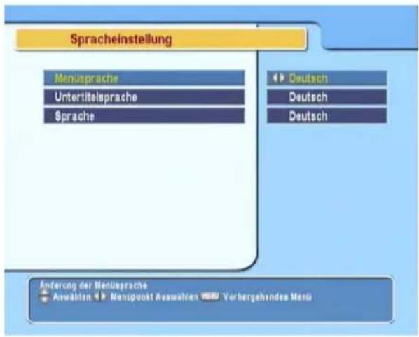 TOPFIELD TF 6600 T HDMI - Spracheinstellungen - 1
