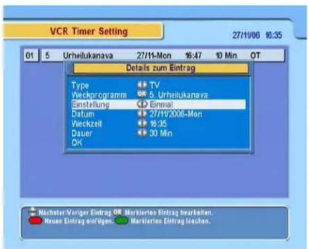 TOPFIELD TF 6600 T HDMI - Timergesteuerte Aktionen - 1