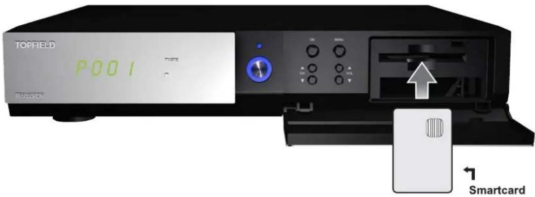 TOPFIELD TF 5050PDR - Einsetzen der Premiere Smartcard - 1