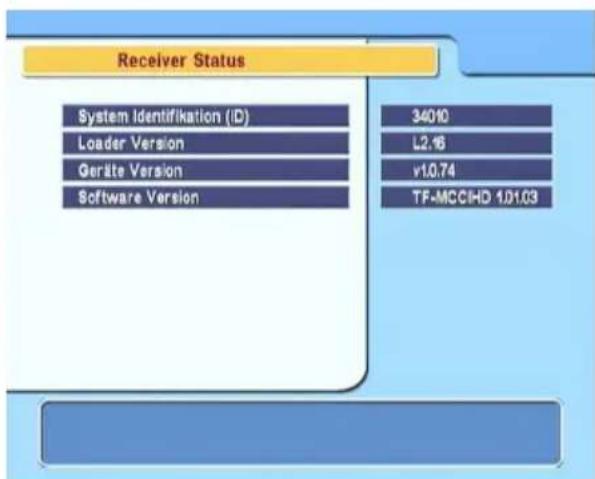 TOPFIELD TF 5050 CI HDMI - Überprüfen der Firmware-Daten - 1