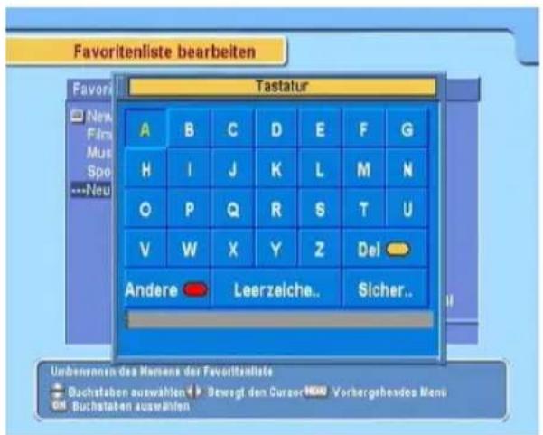 TOPFIELD TF 5050 CI HDMI - Die Benutzung der Bildschirmtastatur - 1