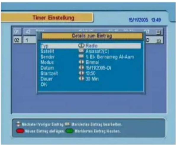 TOPFIELD TF 5050 CI HDMI - Timergesteuerte Aktionen - 1