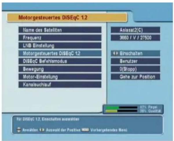 TOPFIELD TF 5050 CI HDMI - Konfiguration der DiSEqC 1.2 Einstellungen - 2