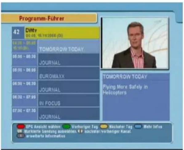 TOPFIELD TF 5050 CI HDMI - Nutzung des Elektronischen Programmführers - 1