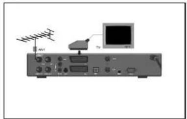 TOPFIELD TF 5000 PVRt - 1) Verbindung zum TV über Scart. - 1