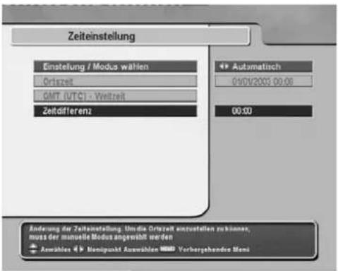 TOPFIELD TF 5000 PVRt - Zeiteinstellung - 1