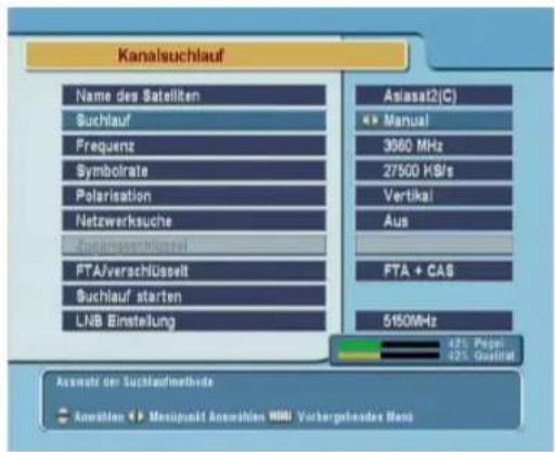 TOPFIELD TF 5000 Fe - Suche von Sendern - 1