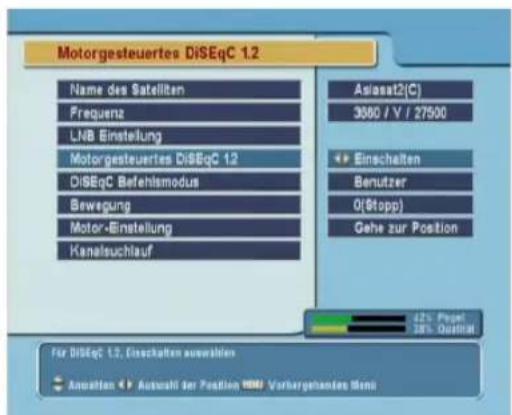 TOPFIELD TF 5000 Fe - Konfigurierung der DiSEqC 1.2 Einstellungen - 2