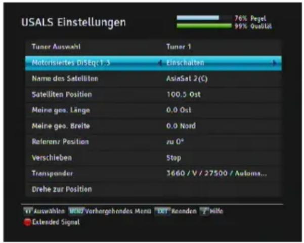 TOPFIELD SRP-2401CI Plus - Konfiguration der USALS-Einstellungen - 1