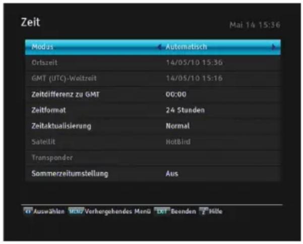 TOPFIELD SRP-2401CI Plus - Einstellung der Ortszeit - 1