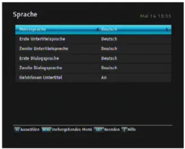 TOPFIELD SRP-2401CI Plus - Spracheinstellungen - 1