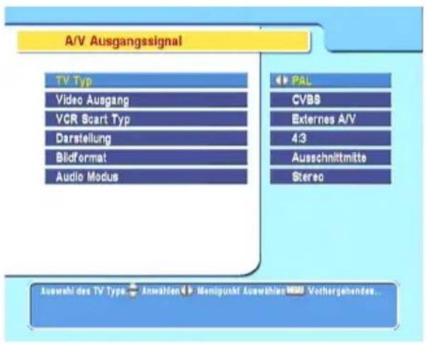 TOPFIELD TBF 5100 - Video- und Audioeinstellungen - 1