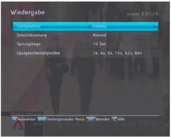 TOPFIELD SRP 2100 TMS - Wiedergabe-Einstellungen - 1