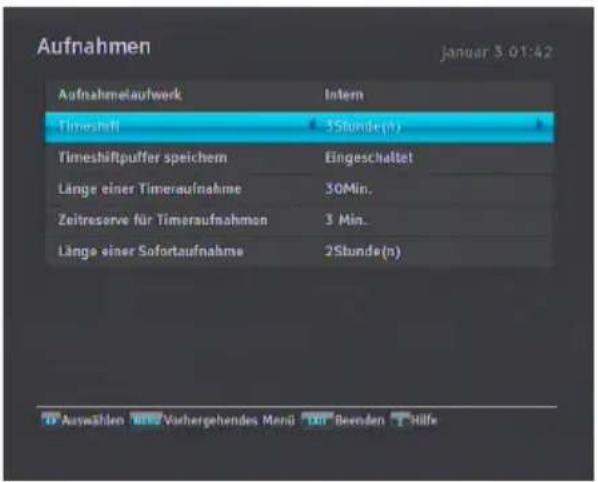 TOPFIELD SRP 2100 TMS - Aufnahme-Einstellungen - 1